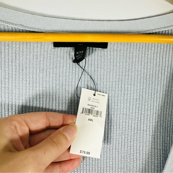 NWT Banana Republic Forever Wrap Sweater Comfy Light Blue Knit Women's - Picture 7 of 8